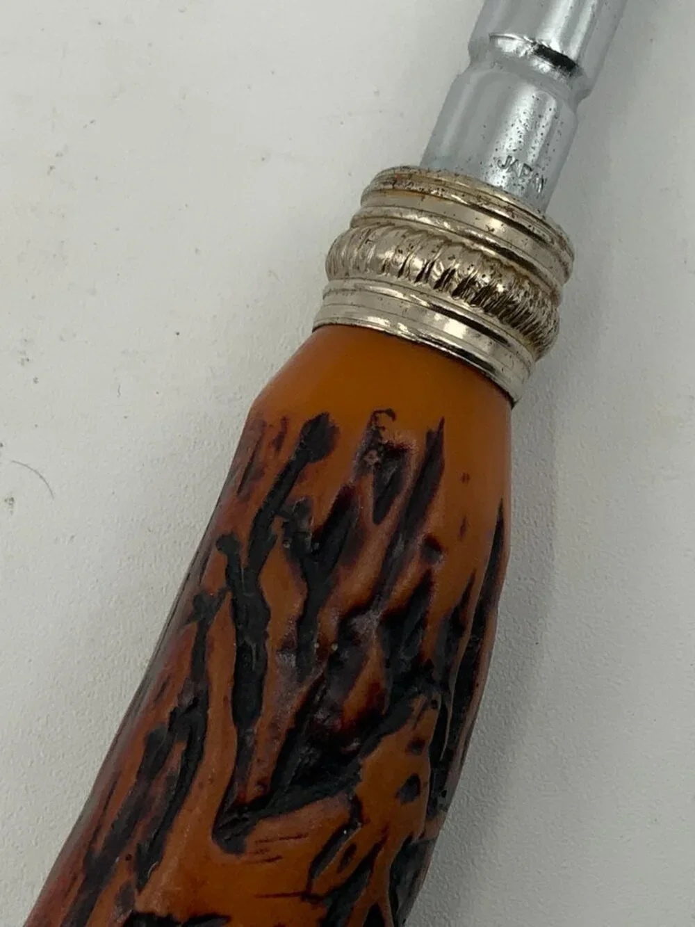 Vintage Meat Serving Fork Carved Deer in the Bakelite Handle Made In Japan